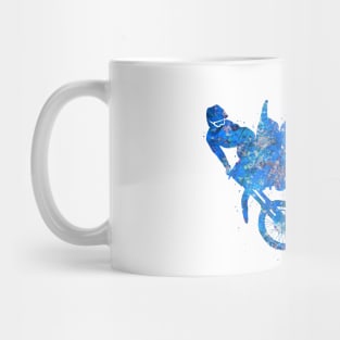 Motocross extreme blue art Mug